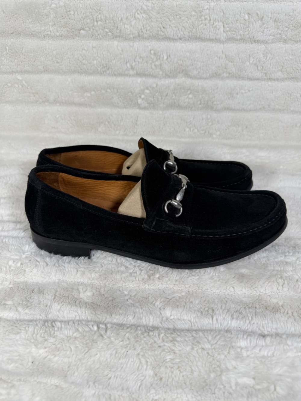 Allen Edmonds Lucca Horsebit Loafer Shoes Men 10.5 D Black Suede Made In Italy